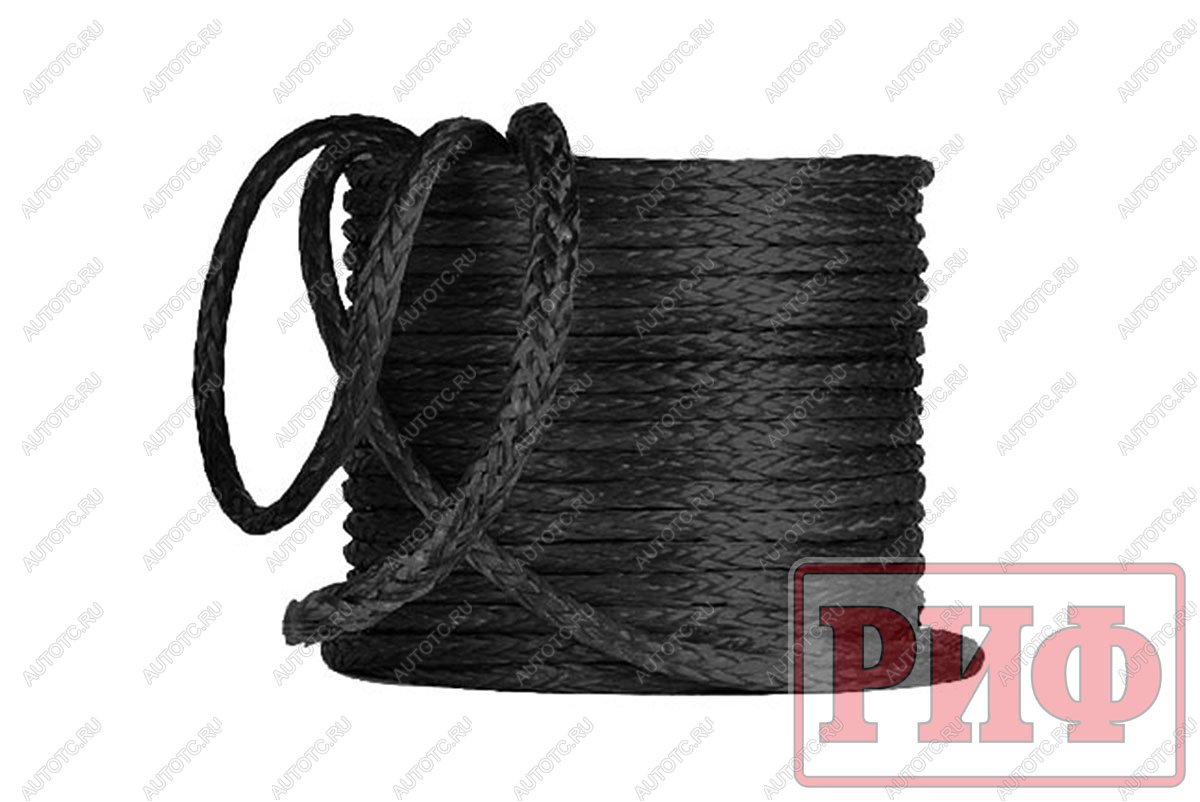 169 р. Трос для лебёдки синтетический РИФ 8 мм черный  rope8bl  с доставкой в г. Воронеж