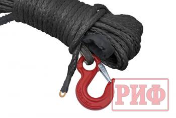 9 249 р. Трос для лебёдки синтетический РИФ 12 мм23 м черный (готовый)  rope12mm23mbl  с доставкой в г. Воронеж. Увеличить фотографию 2