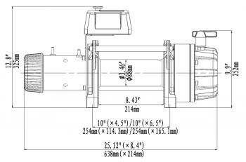 112 279 р. Лебёдка автомобильная электрическая 12V Runva 18000 lbs влагозащищенная, стальной трос  ewb18000s  с доставкой в г. Воронеж. Увеличить фотографию 13