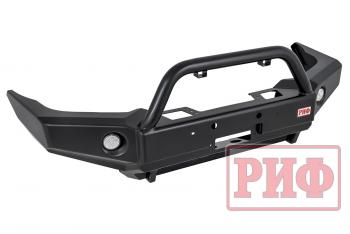69 599 р. Бампер РИФ силовой передний Toyota Land Cruiser Prado 120 c доп. фарами, центральной дугой, защитой бачка омывателя  rif120-10170  с доставкой в г. Воронеж. Увеличить фотографию 1