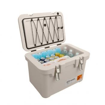 20 029 р. Термобокс IRIS HUGEL VACUUM COOLER BOX TC-40 Бежевый, 40 литров (45 часов)  tc-40w  с доставкой в г. Воронеж. Увеличить фотографию 6