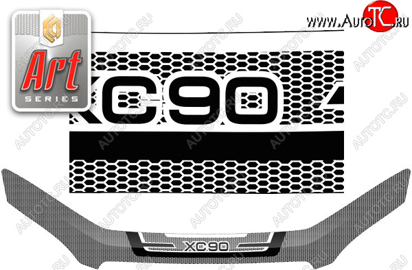 2 499 р. Дефлектор капота CA-Plastic Exclusive  Toyota Vanguard (2007-2013) (серия Strong черная, без надписи)  с доставкой в г. Воронеж