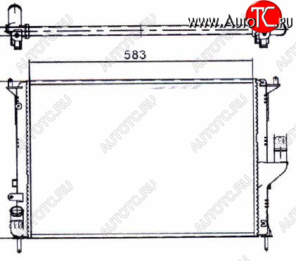 2 599 р. LOGAN (583X414X23mm SANDERO 08-DUSTER 10-LARGUS 12-ALMERA 13-) РАДИАТОР ОХЛАЖДЕН С КОНДИЦ BODYPARTS rnlog08-910  с доставкой в г. Воронеж