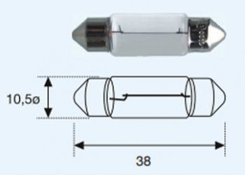 22 р. SV8 (САЛОНА SV8.5 (10 x 37mm)12V-5W) ЛАМПА УПАКОВКА (10 шт) BLICK BODYPARTS lpsv800-980-t  с доставкой в г. Воронеж. Увеличить фотографию 1
