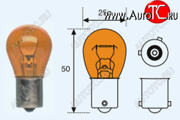 57 р. PY21W (S25 24V-21W  BAU15s) ЛАМПА УПАКОВКА (10 шт) BLICK ЖЕЛТ BODYPARTS lpy2100-982y-t  с доставкой в г. Воронеж