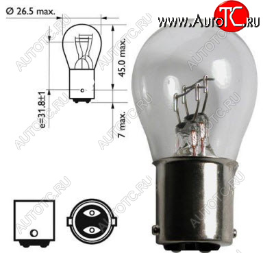 299 р. P215W (12V-215W  BA15d) ЛАМПА УПАКОВКА (10 шт) SELUM BODYPARTS lp21500-980-t  с доставкой в г. Воронеж