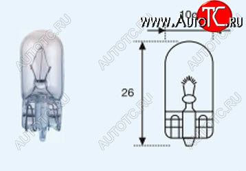 22 р. W3W (T10 12V-3W  W2.1x9.5d) ЛАМПА УПАКОВКА (10 шт) BLICK BODYPARTS lpw3w00-980-t  с доставкой в г. Воронеж