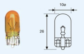 22 р. W5W (12V-5W  W2.1x9.5d) ЛАМПА УПАКОВКА (10 шт) BLICK ЖЕЛТ BODYPARTS lpw5w00-981y-t  с доставкой в г. Воронеж. Увеличить фотографию 1