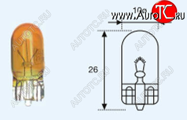 22 р. W5W (12V-5W  W2.1x9.5d) ЛАМПА УПАКОВКА (10 шт) BLICK ЖЕЛТ BODYPARTS lpw5w00-981y-t  с доставкой в г. Воронеж