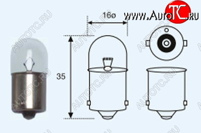 63 р. R5W (T16 12V-5W  BA15s) ЛАМПА УПАКОВКА (10 шт) BLICK BODYPARTS lpr0500-980-t  с доставкой в г. Воронеж