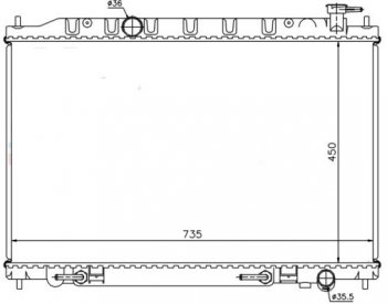 5 699 р. MURANO РАДИАТОР ОХЛАЖДЕН AT 3.5 BODYPARTS nnmur03-911  с доставкой в г. Воронеж. Увеличить фотографию 1