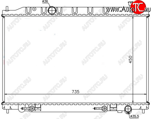 5 699 р. MURANO РАДИАТОР ОХЛАЖДЕН AT 3.5 BODYPARTS nnmur03-911  с доставкой в г. Воронеж