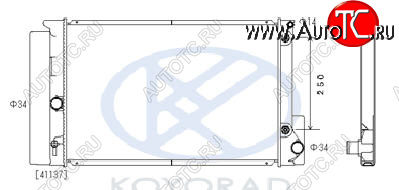 6 299 р. COROLLA {AURIS 06-} РАДИАТОР ОХЛАЖДЕН AT (бензин) (KOYO) KOYORAD tycrl06-912  с доставкой в г. Воронеж