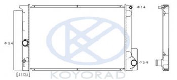 5 699 р. COROLLA {AURIS 06-} РАДИАТОР ОХЛАЖДЕН MT (бензин) (KOYO) KOYORAD tycrl06-911  с доставкой в г. Воронеж. Увеличить фотографию 1