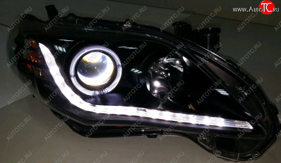 28 899 р. COROLLA ФАРА Л+П (КОМПЛЕКТ) (СЕДАН) ТЮНИНГ ЛИНЗОВАН (DEVIL EYES) С ДИОД СВЕТЯЩ ОБОДК +- ПКОРРЕКТОР ВНУТРИ ЧЕРН EAGLE EYES tycrl10-007b-n  с доставкой в г. Воронеж