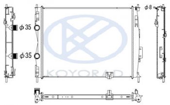 8 749 р. QASHQAI РАДИАТОР ОХЛАЖДЕН 2 MT , вариатор (CVT) (KOYO) KOYORAD nnqas07-912  с доставкой в г. Воронеж. Увеличить фотографию 1