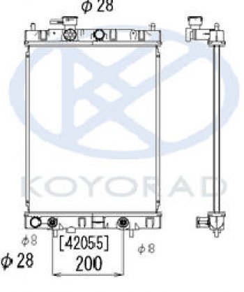 6 649 р. CUBE РАДИАТОР ОХЛАЖДЕН вариатор (CVT) (KOYO) KOYORAD nncub98-911  с доставкой в г. Воронеж. Увеличить фотографию 1