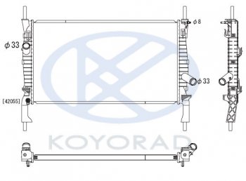 6 799 р. TRANSIT РАДИАТОР ОХЛАЖДЕН (KOYO) БЕЗ КОНДИЦ (см.каталог) KOYORAD fdtrt06-911  с доставкой в г. Воронеж. Увеличить фотографию 1