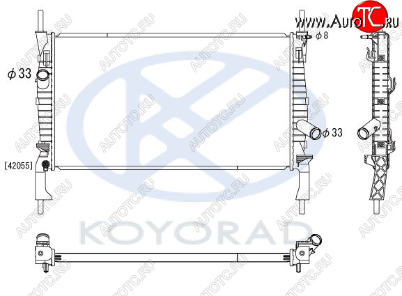 6 799 р. TRANSIT РАДИАТОР ОХЛАЖДЕН (KOYO) БЕЗ КОНДИЦ (см.каталог) KOYORAD fdtrt06-911  с доставкой в г. Воронеж