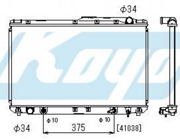 5 449 р. CAMRY {LX ES300} РАДИАТОР ОХЛАЖДЕН ЛЕВ НИЖН ВЫХОД БЕЗ ГОРЛОВИН AT 3 (KOYO) KOYORAD tycam93-915-l  с доставкой в г. Воронеж. Увеличить фотографию 1