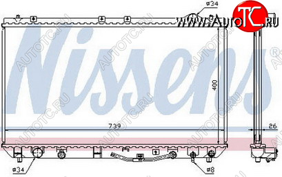 4 599 р. CAMRY (ES 300 97-) РАДИАТОР ОХЛАЖДЕН AT 3 BODYPARTS tycam97-916  с доставкой в г. Воронеж