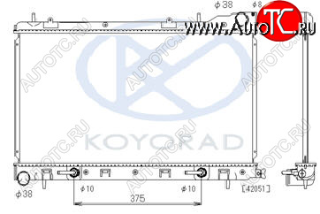 6 399 р. FORESTER {360x686 мм} РАДИАТОР ОХЛАЖДЕН AT 2 БЕЗ ГОРЛОВИН (KOYO) KOYORAD sbfor03-910  с доставкой в г. Воронеж