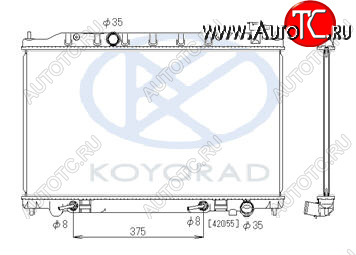 14 249 р. TEANA РАДИАТОР ОХЛАЖДЕН 2.3 , 3.5 AT (KOYO) KOYORAD nnten04-910  с доставкой в г. Воронеж
