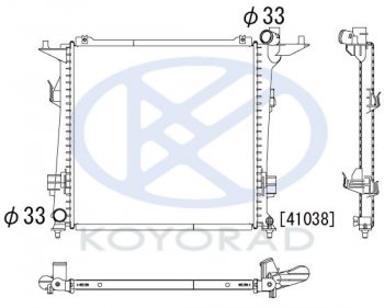 4 899 р. CEED РАДИАТОР ОХЛАЖДЕН 2 (дизель) (KOYO) KOYORAD kacee07-911  с доставкой в г. Воронеж. Увеличить фотографию 1