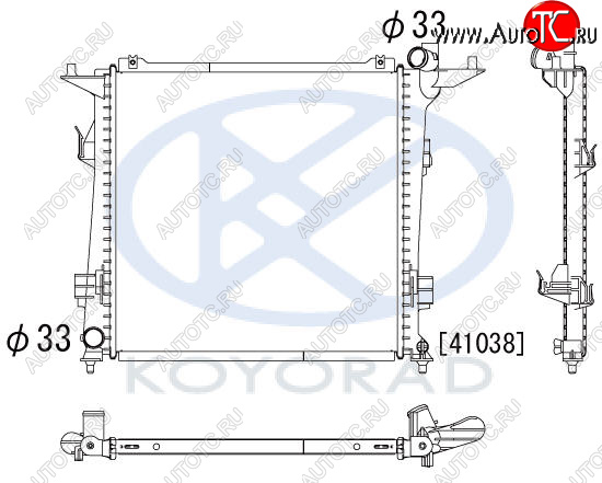 4 899 р. CEED РАДИАТОР ОХЛАЖДЕН 2 (дизель) (KOYO) KOYORAD kacee07-911  с доставкой в г. Воронеж