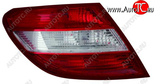 6 599 р. Левый фонарь DEPO Mercedes-Benz C-Class W204 дорестайлинг седан (2007-2011)  с доставкой в г. Воронеж