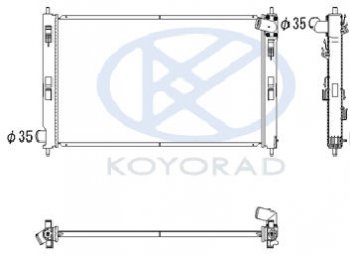 5 799 р. LANCER {Outlander 07-C-Crosser 07-4007 07-} РАДИАТОР ОХЛАЖДЕН кроме 1.5 AT (KOYO) KOYORAD mblan07-911  с доставкой в г. Воронеж. Увеличить фотографию 1