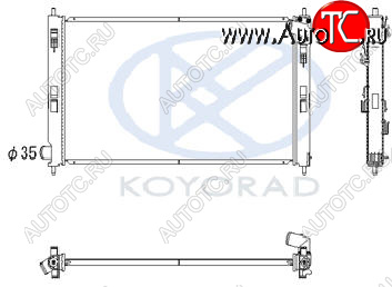 5 799 р. LANCER {Outlander 07-C-Crosser 07-4007 07-} РАДИАТОР ОХЛАЖДЕН кроме 1.5 AT (KOYO) KOYORAD mblan07-911  с доставкой в г. Воронеж