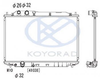 6 399 р. CIVIC {375x695 мм} РАДИАТОР ОХЛАЖДЕН (СЕДАН) (ХЭТЧБЭК) MT (KOYO) KOYORAD hdcvc06-911  с доставкой в г. Воронеж. Увеличить фотографию 1