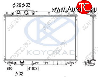 6 399 р. CIVIC {375x695 мм} РАДИАТОР ОХЛАЖДЕН (СЕДАН) (ХЭТЧБЭК) MT (KOYO) KOYORAD hdcvc06-911  с доставкой в г. Воронеж