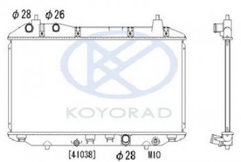 5 949 р. CIVIC {325x635 мм} РАДИАТОР ОХЛАЖДЕН (СЕДАН) (ХЭТЧБЭК) 1.4 MT (KOYO) KOYORAD hdcvc06-914  с доставкой в г. Воронеж. Увеличить фотографию 1
