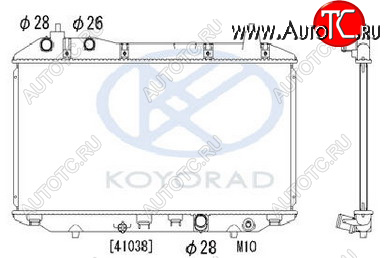 5 949 р. CIVIC {325x635 мм} РАДИАТОР ОХЛАЖДЕН (СЕДАН) (ХЭТЧБЭК) 1.4 MT (KOYO) KOYORAD hdcvc06-914  с доставкой в г. Воронеж