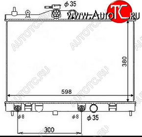 6 599 р. TIIDA (AD Ban 06-Wingroad 05-Latio 04-Bluebird 05-) РАДИАТОР ОХЛАЖДЕН AT BODYPARTS nntii05-910  с доставкой в г. Воронеж
