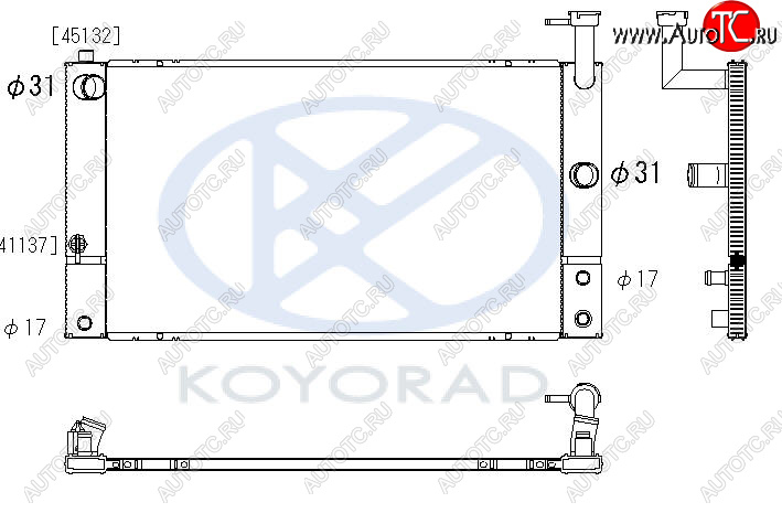 9 999 р. PRIUS РАДИАТОР ОХЛАЖДЕН (вариатор) (KOYO) KOYORAD typri04-910  с доставкой в г. Воронеж