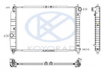 3 499 р. AVEO РАДИАТОР ОХЛАЖДЕН 1.2 1.4 MT (KOYO) KOYORAD cvave04-916  с доставкой в г. Воронеж. Увеличить фотографию 1