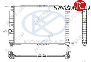 3 499 р. AVEO РАДИАТОР ОХЛАЖДЕН 1.2 1.4 MT (KOYO) KOYORAD cvave04-916  с доставкой в г. Воронеж