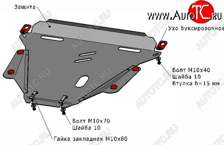 1 599 р. CR-V ЗАЩИТА ПОДДОНА ДВИГАТЕЛЯ , С КРЕПЛЕН , 2.0 , 2.4 , СТАЛЬН BODYPARTS hdcrv07-9f0  с доставкой в г. Воронеж