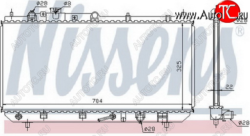 3 899 р. 323 РАДИАТОР ОХЛАЖДЕН AT 1.4 1.5 1.9 (1 ряд) BODYPARTS mz32398-910  с доставкой в г. Воронеж