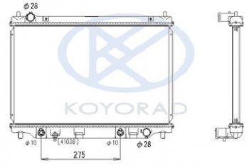7 199 р. DEMIO {Mazda 2 02-06Verisa 02-} РАДИАТОР ОХЛАЖДЕН AT (KOYO) KOYORAD mzdem02-910  с доставкой в г. Воронеж. Увеличить фотографию 1