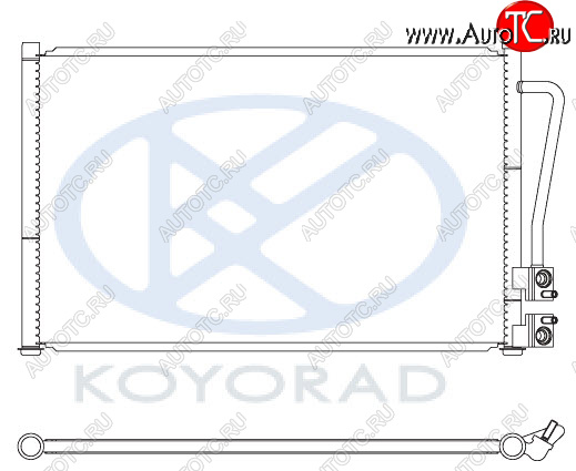 5 749 р. FUSION {FIESTA 02-MAZDA 2 03-} КОНДЕНСАТОР КОНДИЦ (KOYO) KOYORAD fdfus02-931  с доставкой в г. Воронеж