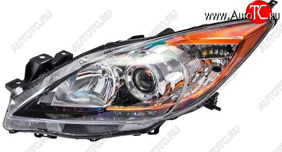 11 549 р. Левая фара (линзован, под корректор) DEPO Mazda 3/Axela BL дорестайлинг седан (2009-2011)  с доставкой в г. Воронеж