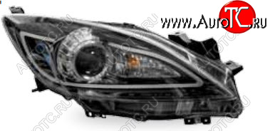 46 999 р. Комплект линзованных фар в сборе JUNYAN Mazda 3/Axela BL дорестайлинг, хэтчбэк 5 дв. (2009-2011) (черные)  с доставкой в г. Воронеж
