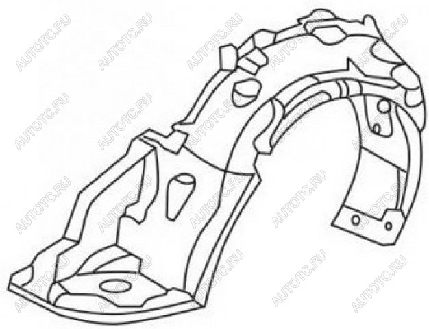 1 269 р. Левый подкрылок передний TYG  Honda Civic  EJ,EK,EM (1995-1998) седан дорестайлинг, хэтчбэк 3 дв. дорестайлинг  с доставкой в г. Воронеж