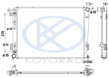 12 299 р. IX35 {KIA SPORTAGE 10- (mot. G4KE)} РАДИАТОР ОХЛАЖДЕН (бензин) AT (KOYO) KOYORAD hnx3510-910  с доставкой в г. Воронеж. Увеличить фотографию 1