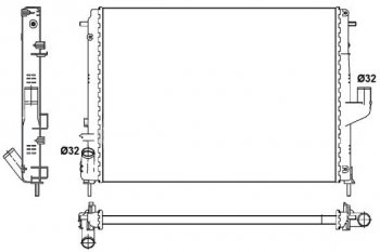 3 099 р. DUSTER (AL:MERA 13- AT) РАДИАТОР ОХЛАЖДЕН (см.каталог) BODYPARTS rndus10-910  с доставкой в г. Воронеж. Увеличить фотографию 1