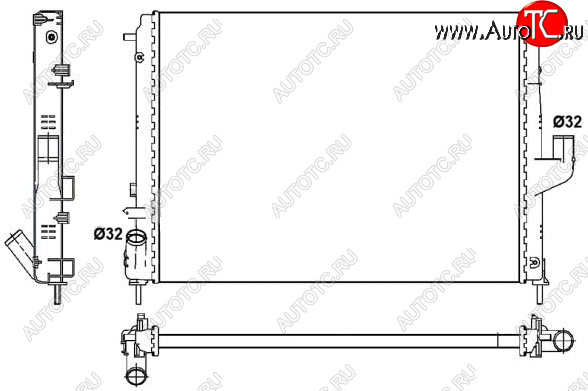 3 099 р. DUSTER (AL:MERA 13- AT) РАДИАТОР ОХЛАЖДЕН (см.каталог) BODYPARTS rndus10-910  с доставкой в г. Воронеж